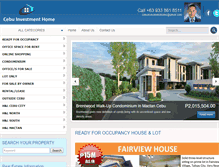 Tablet Screenshot of cebuinvestmenthome.com